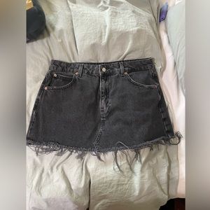 Topshop distressed mini skirt